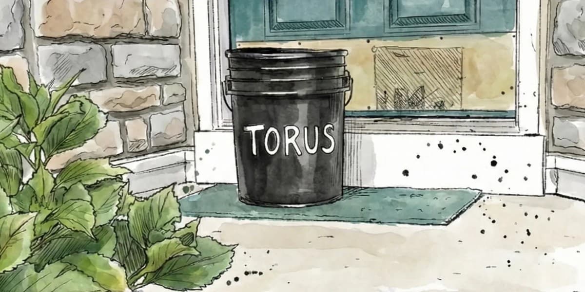 A Torus compost bucket ready for food scraps