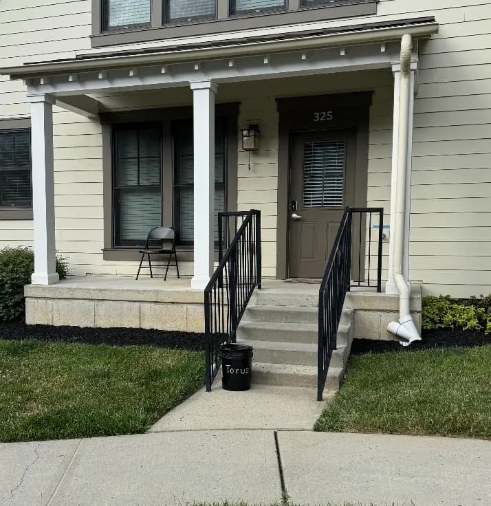 Torus food-scrap bucket ready for curbside pickup at a New Jersey home