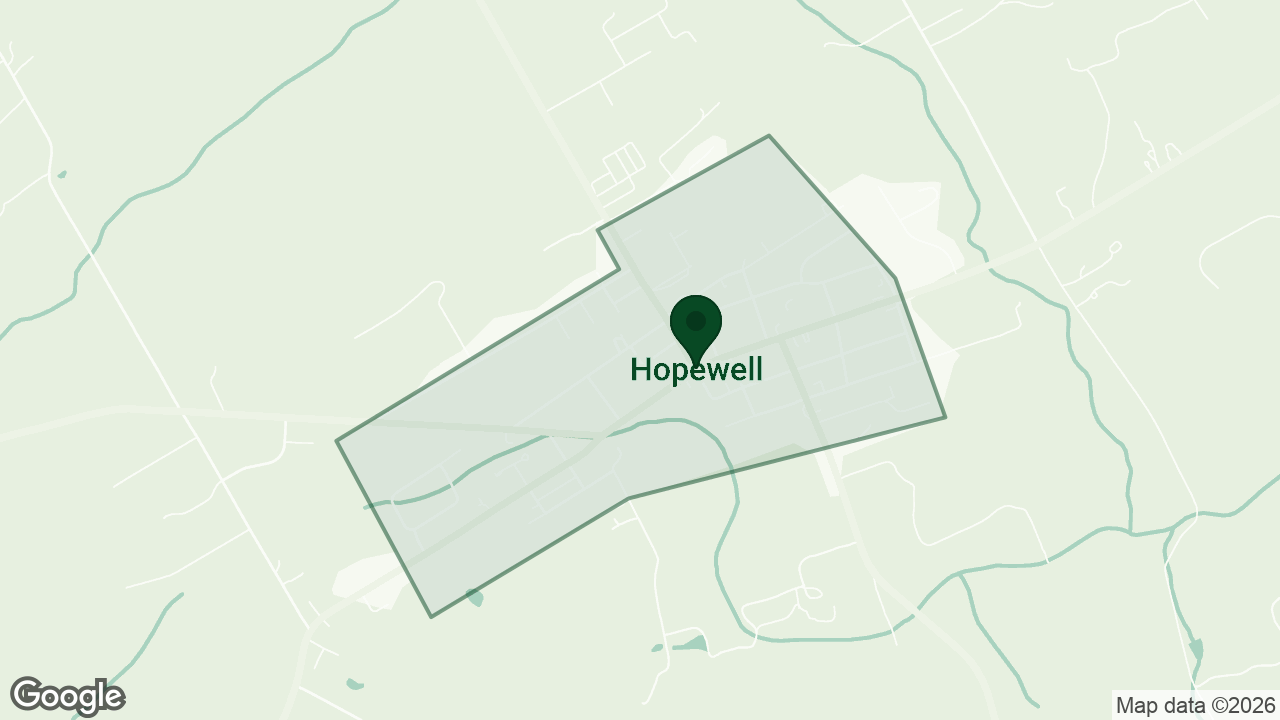 Map of Hopewell, New Jersey