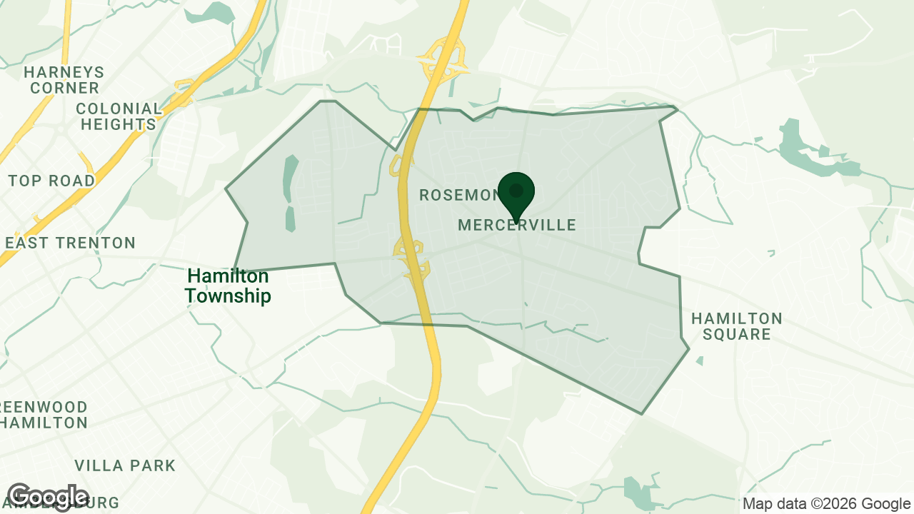 Map of Mercerville, New Jersey