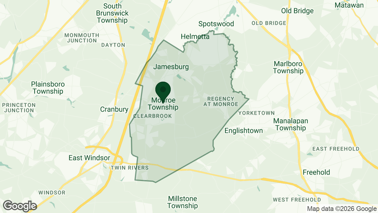 Map of Monroe, New Jersey