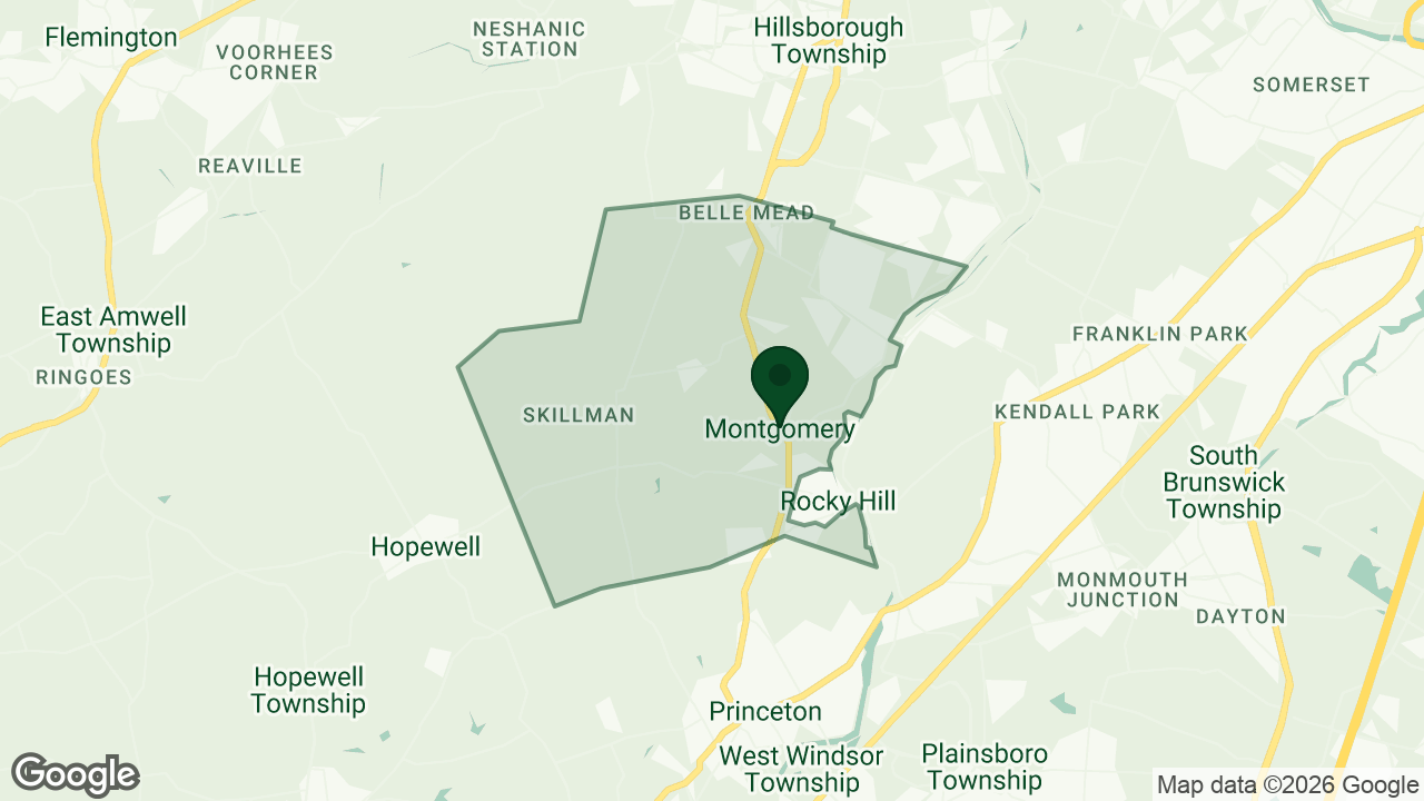 Map of Montgomery, New Jersey