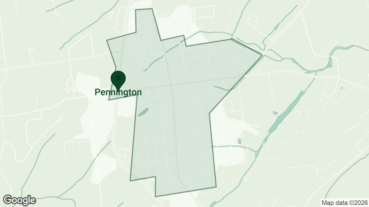 Map of Pennington, New Jersey