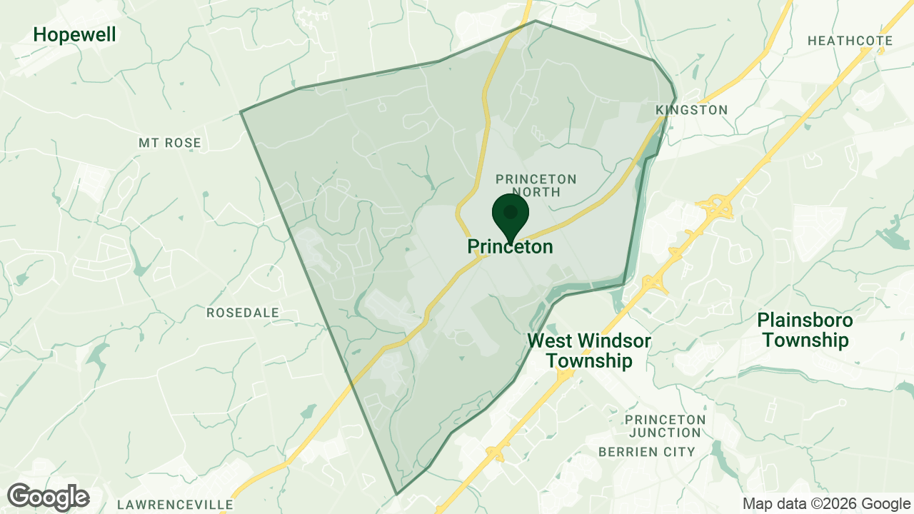 Map of Princeton, New Jersey