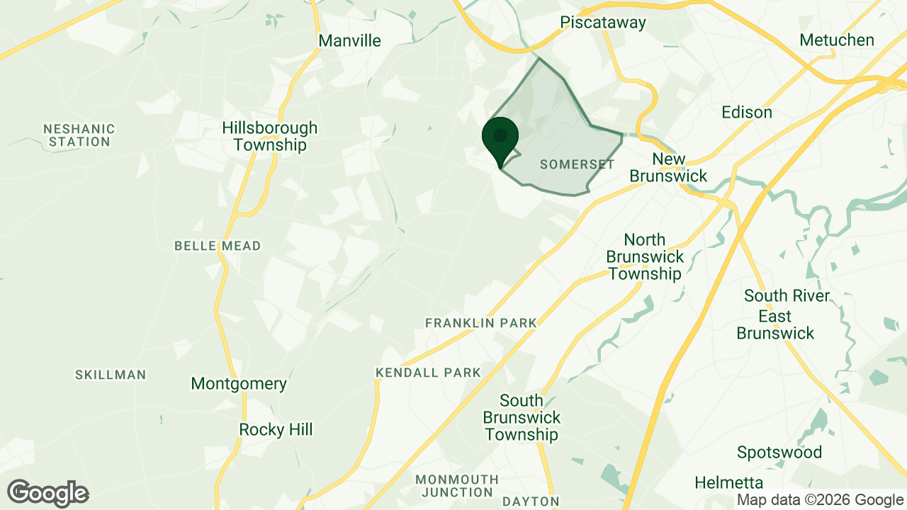 Map of Somerset, New Jersey