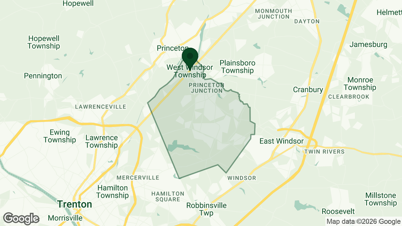 Map of West Windsor, New Jersey
